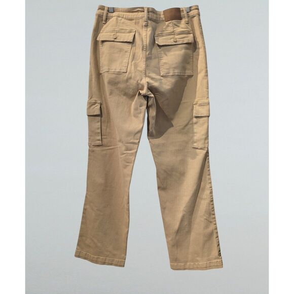 JUDY BLUE khaki cargo straight leg pants style# JB88633  Sz 15/32 - Picture 2 of 9